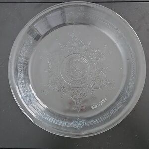 Fire King Sapphire Blue Glass Dinner Plate or Pie Plate